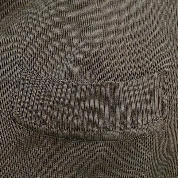 VTG Donna Karan Long Black Deep-V Woven Rayon Cardigan - Picture 7 of 11